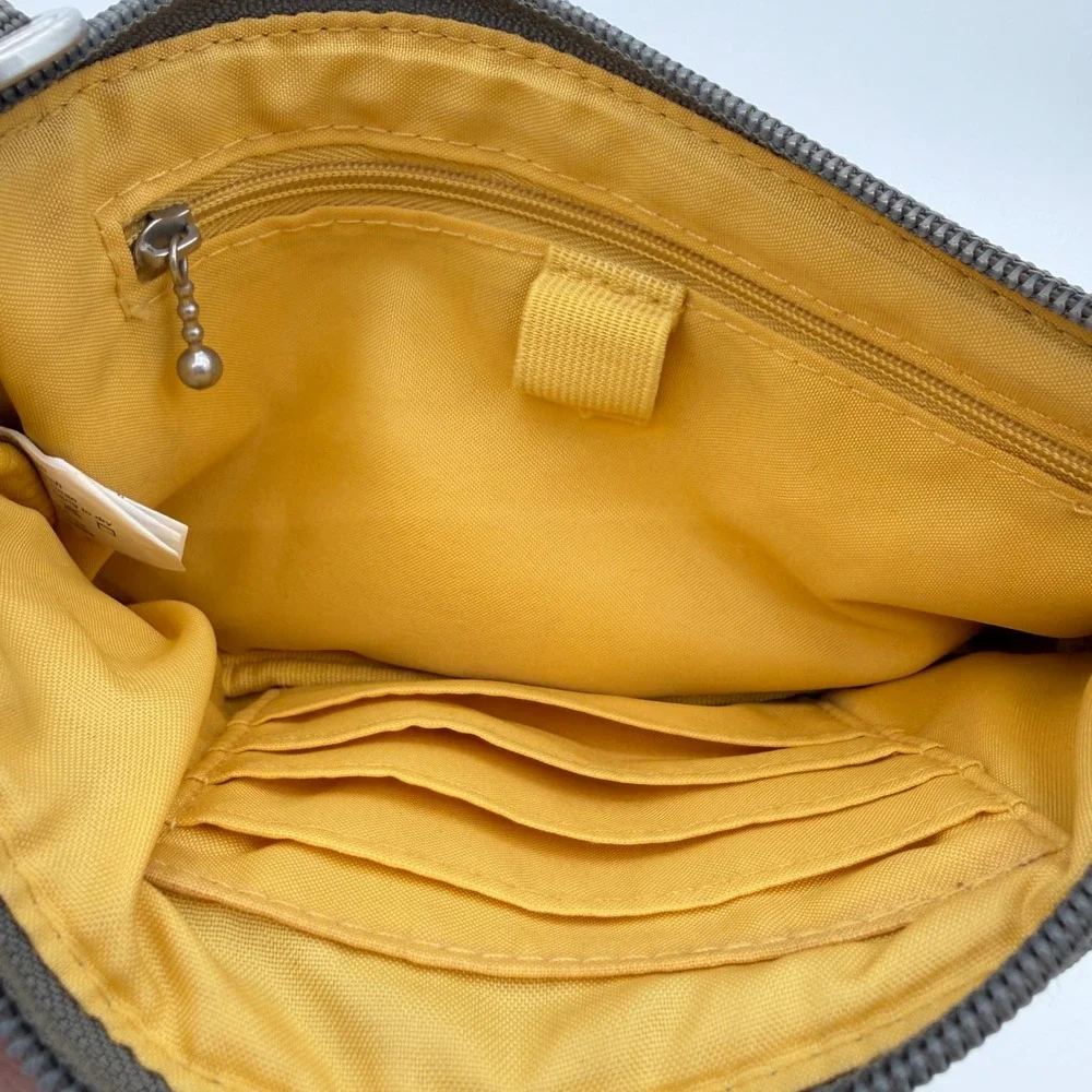 Baggallini Gray‎ Nylon Crossbody Organizer Bag Travel Purse Multi Pocket